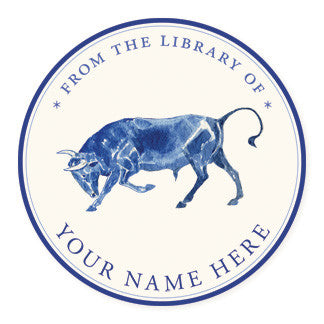 Delftware Bull - Ex Libris Medallions