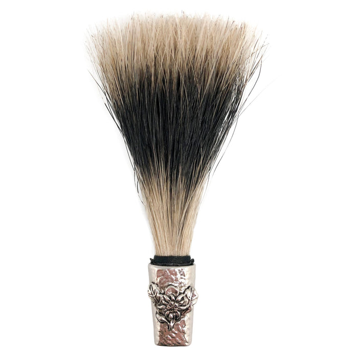 deluxe gamsbart with engraved edelweiss fedora hat pin - ScandinavianGiftOutlet