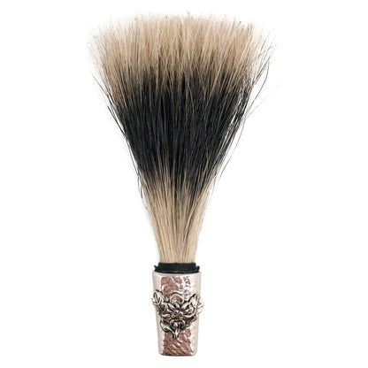 deluxe gamsbart with engraved edelweiss fedora hat pin - ScandinavianGiftOutlet