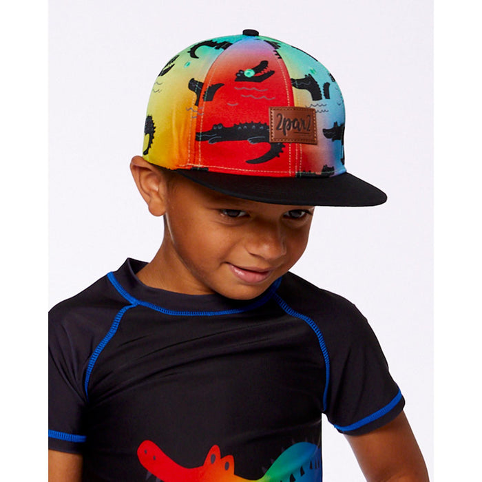 Deux Par Deux Cap - Crocodile-G30VBC-061 6-24-Pumpkin Pie Kids Canada