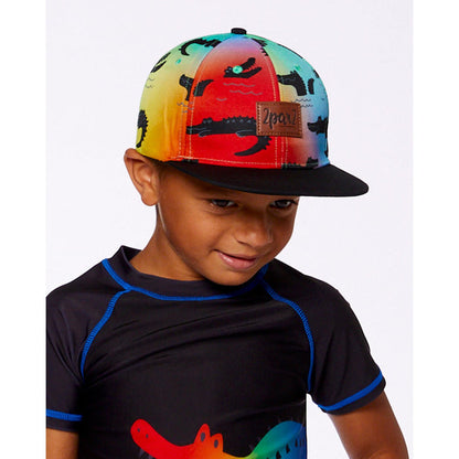 Deux Par Deux Cap - Crocodile-G30VBC-061 6-24-Pumpkin Pie Kids Canada