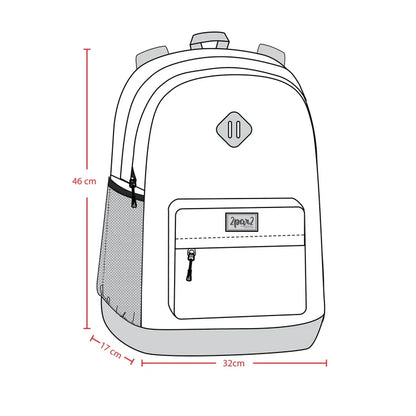 Deux Par Deux Kids Backpack 21L- Blue Gradient-H20ZSD-034-Pumpkin Pie Kids Canada