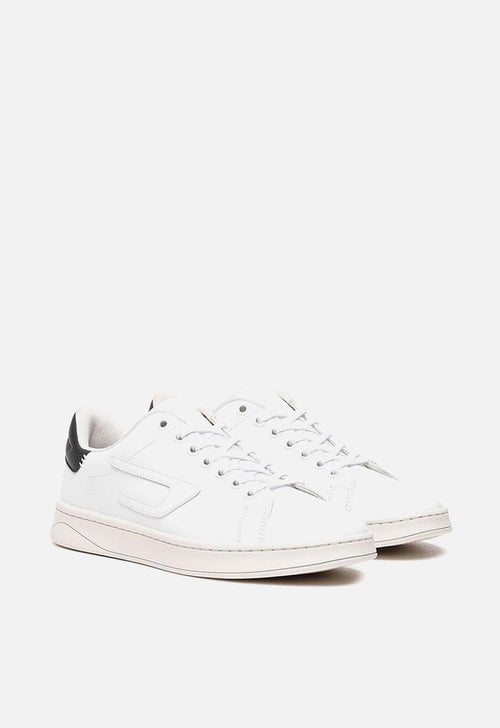 Diesel Mens S Athene Low Sneaker White/Black | Diesel