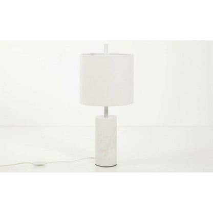 Drum Table Lamp - White