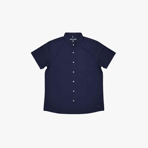 Enrico Coveri Roma Short Sleeve Button Up Golfer Dark Sapphire | Enrico Coveri