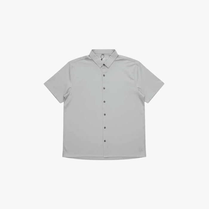 Enrico Coveri Roma Short Sleeve Button Up Golfer Silver | Enrico Coveri