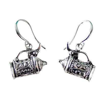 European Beer Stein Silver Plated Earrings Gift Idea - ScandinavianGiftOutlet