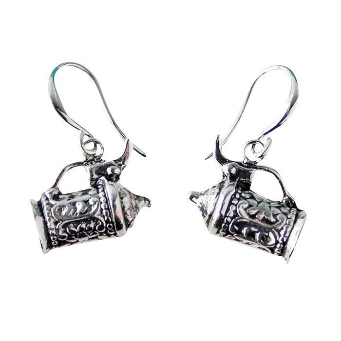 European Beer Stein Silver Plated Earrings Gift Idea