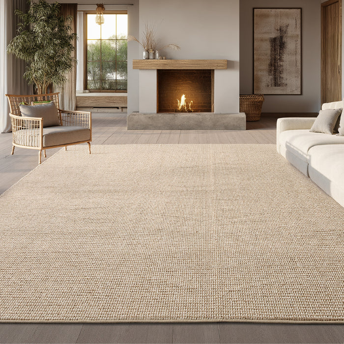Faux Wool Area Rug