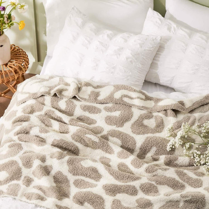 Throw / Leopard Khaki