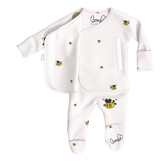 Baby Bundle - Bees & Honey Romper + Footie Twin Pack