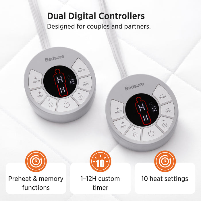 Four-Zoned Heated Mattress Pad
