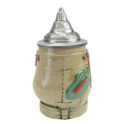 German Lederhosen Beer Stein with Lid - ScandinavianGiftOutlet