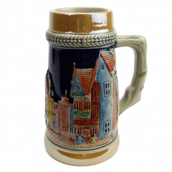 German Village Beer Stein without Lid - ScandinavianGiftOutlet
