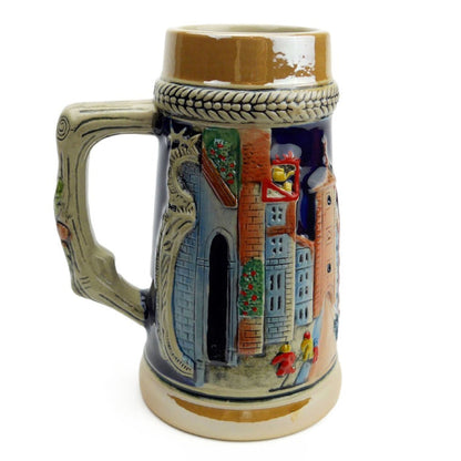 German Village Engraved Ceramic .75L Beer Stein - ScandinavianGiftOutlet