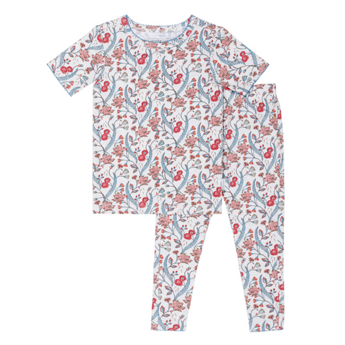 girls mercado bloom short sleeve pima pajamas set