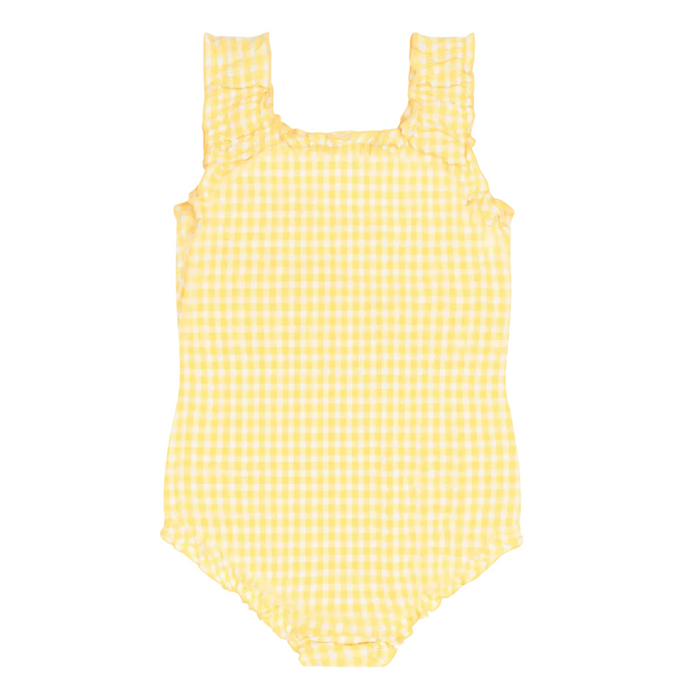 girls soleil gingham scoop neck one piece