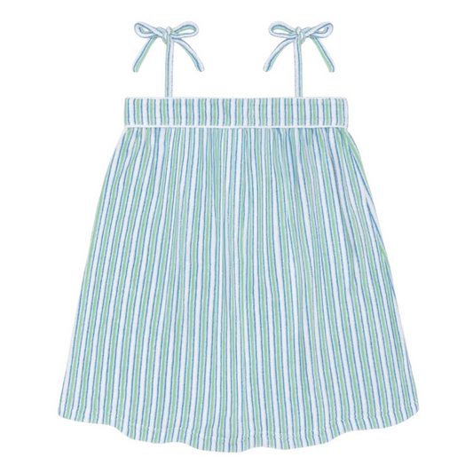 girls tamarin stripe french terry tie-strap dress
