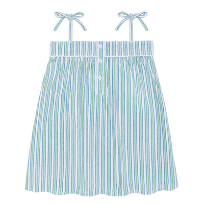 girls tamarin stripe french terry tie-strap dress