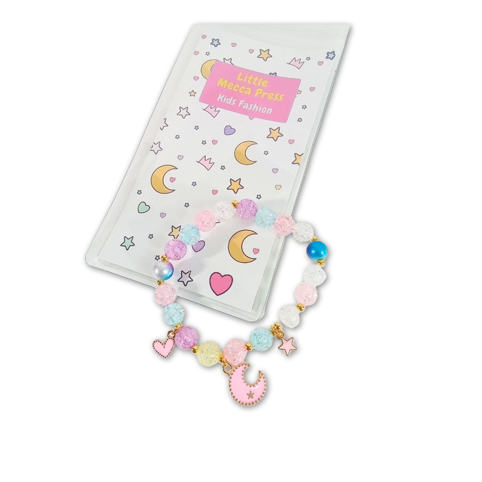 Glitter Moon and Star Bracelet for Girls LITTLE MECCA PRESS