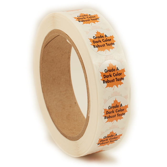 Grade A Dark Robust Taste Grade Label, Leaf Circle, 1,000/roll