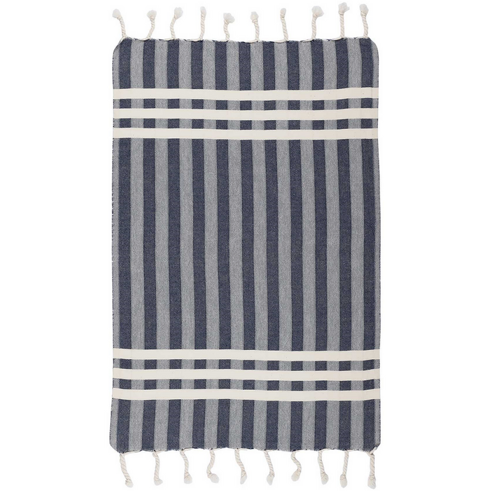 Hand Towel - Criss Cross - Navy
