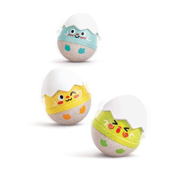 Hape Happy Hatchlings Wobble Rattles-E0124-Pumpkin Pie Kids Canada