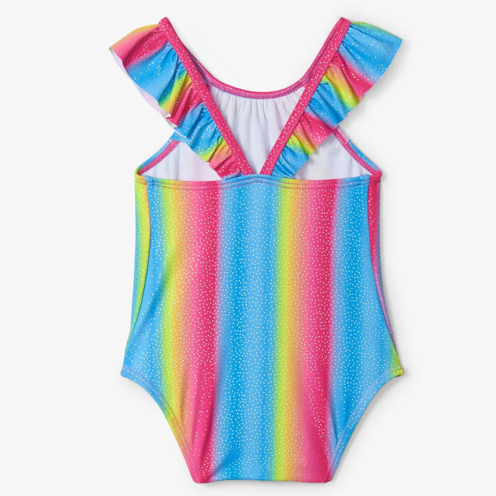 Hatley Ruffle Swimsuit - Jelly Bean Rainbow-S23JBI1411 3-6M-Pumpkin Pie Kids Canada