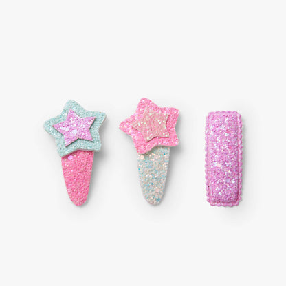 Hatley Shimmer Stars Snap Clips-F00SSH0036-Pumpkin Pie Kids Canada