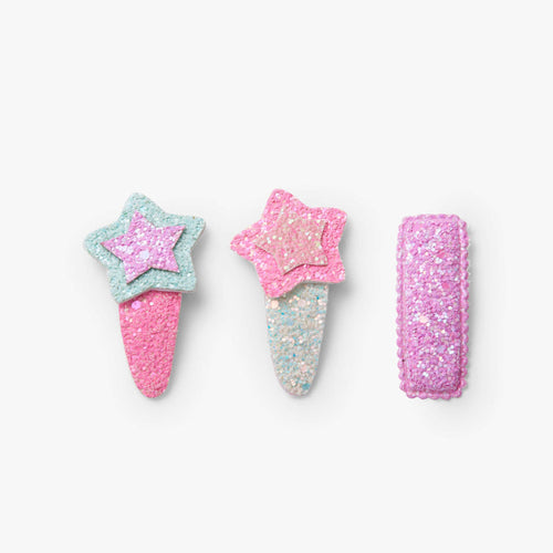 Hatley Shimmer Stars Snap Clips-F00SSH0036-Pumpkin Pie Kids Canada