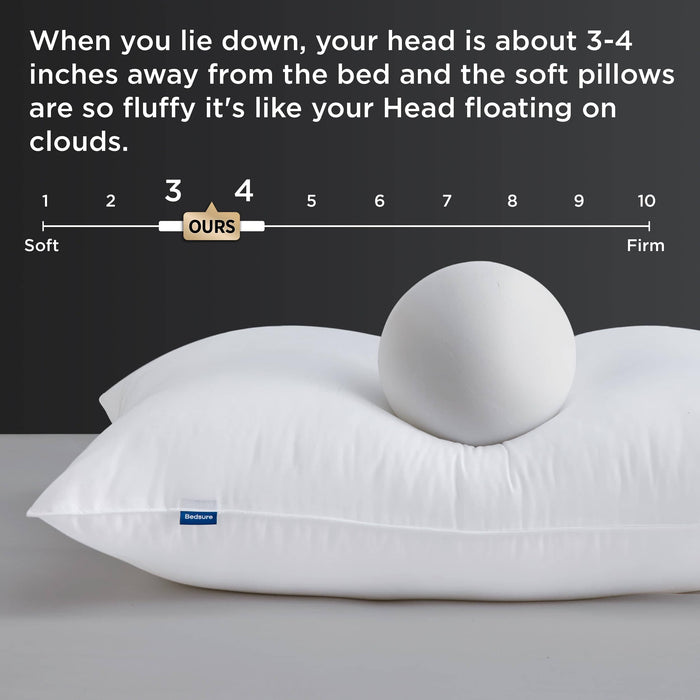 GentleSoft Hotel Pillow with cloud-like softness and firmness level 3-4, showcasing plush comfort.