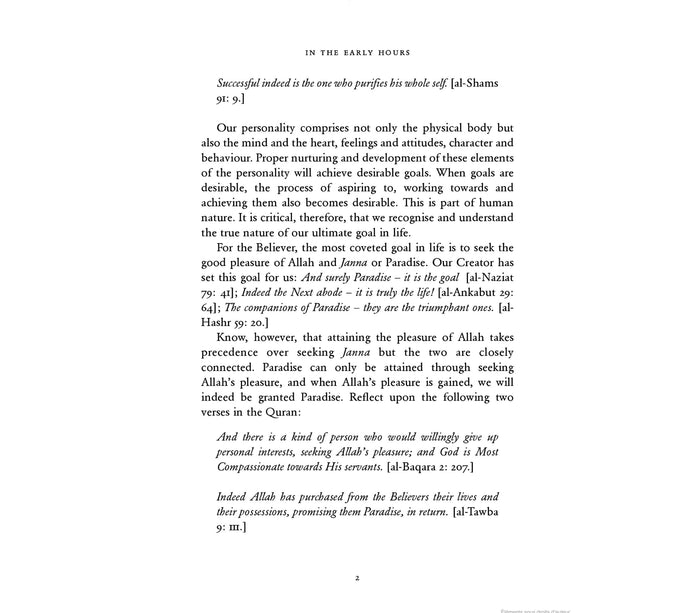 In The Early Hours: Reflections on Spiritual and Self Development Kube publishing