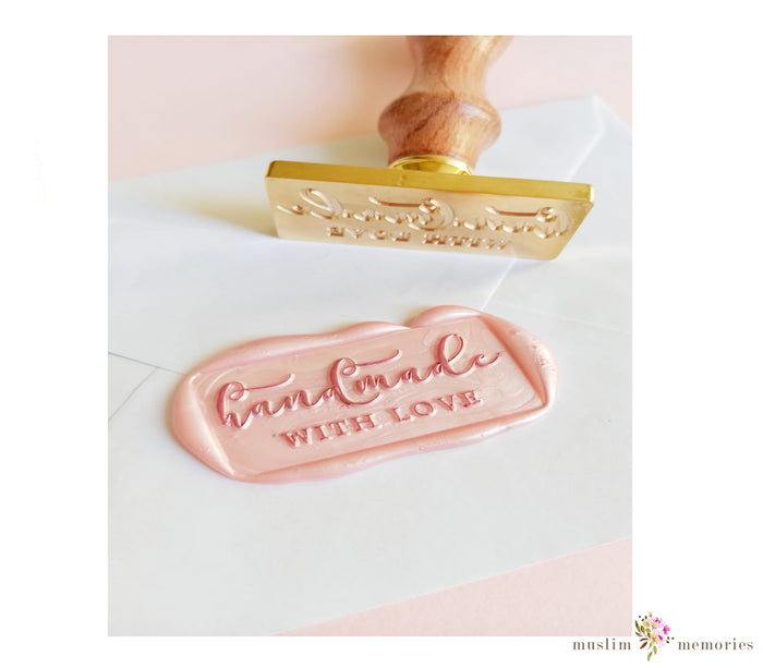 HANDMADE WITH LOVE  WAX STAMP