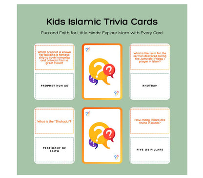 Islamic Trivia - Kids Islamic Trivia Cards UMRASTORE