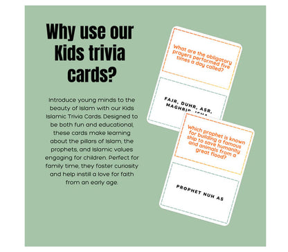 Islamic Trivia - Kids Islamic Trivia Cards UMRASTORE