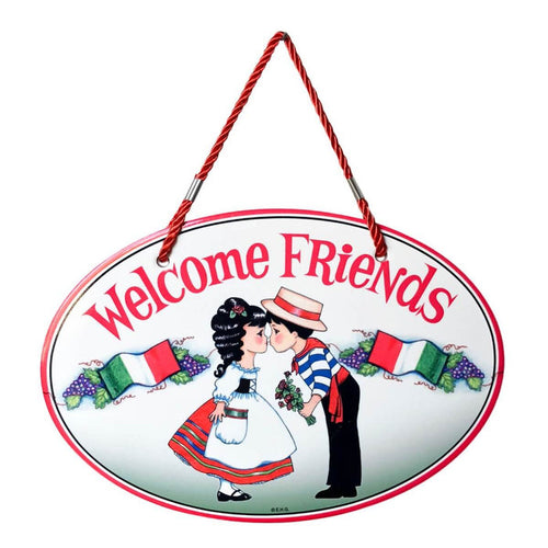 Italian Welcome  Door Sign - ScandinavianGiftOutlet