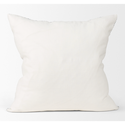 Janelle Cushion in Cream and Indigo