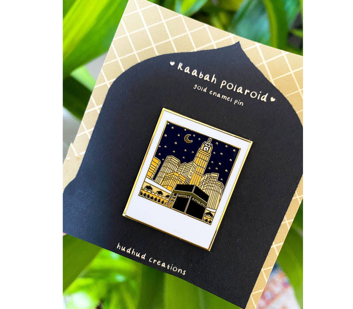 Kaabah Polaroid Gold Enamel Pin HUDHUD CREATIONS