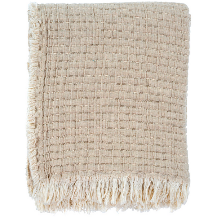 Kantha Stitch Throw - Chambray