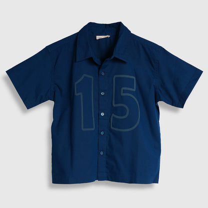 Kids Boys Shirt in Blue with Relaxed Fit, Short Sleeves & Soft Comfortable Fabric