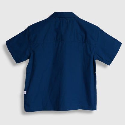 Kids Boys Shirt in Blue with Relaxed Fit, Short Sleeves & Soft Comfortable Fabric