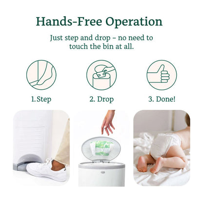 KORBELL CLASSIC HANDS-FREE NAPPY BIN 16L BUNDLE