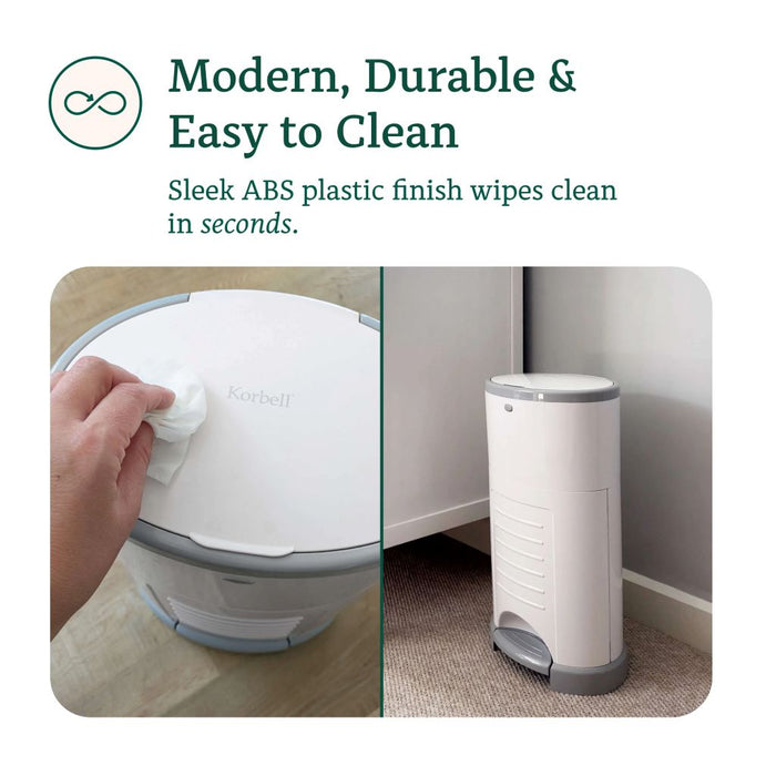 KORBELL CLASSIC HANDS-FREE NAPPY BIN 16L BUNDLE