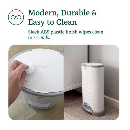 KORBELL CLASSIC HANDS-FREE NAPPY BIN 16L BUNDLE