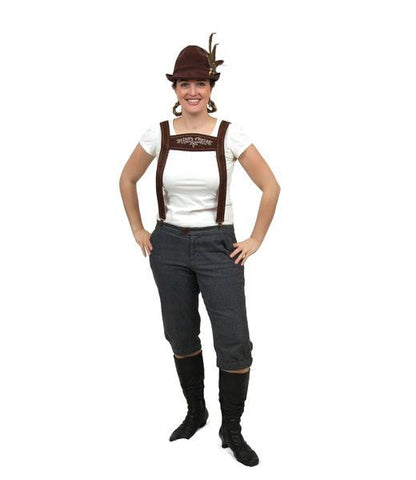 Lederhosen Suspenders Faux Leather German Costume - ScandinavianGiftOutlet