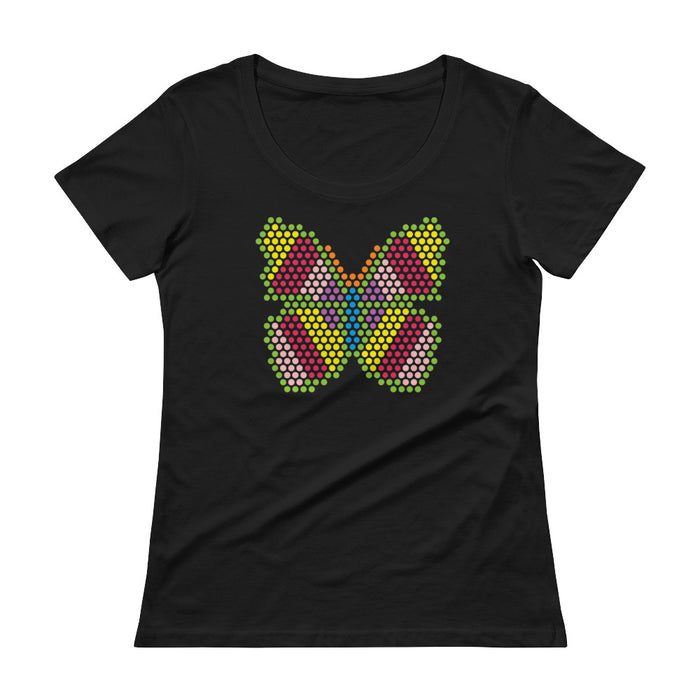 Light Brite (Butterfly) Ladies' Scoopneck T-Shirt