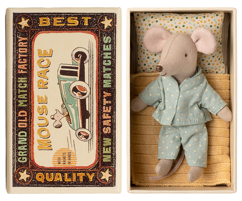 Little brother mouse in matchbox