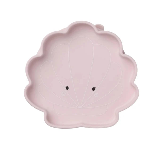 Loulou Lollipop Silcone Snack Plate - Seashell-SPL-008-SPK-Pumpkin Pie Kids Canada