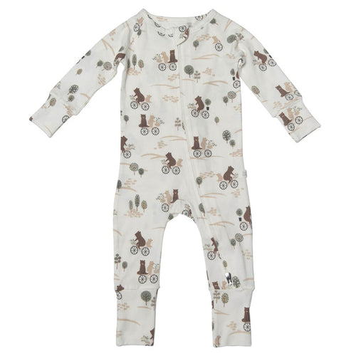 Loulou Lollipop Sleeper - Bears on Bikes-BA1002U.BOB.4-Pumpkin Pie Kids Canada