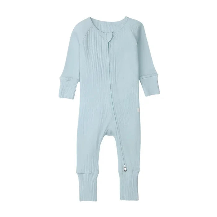 Loulou Lollipop Waffle Sleeper - Seaglass-BA1001U.SGL 4-Pumpkin Pie Kids Canada